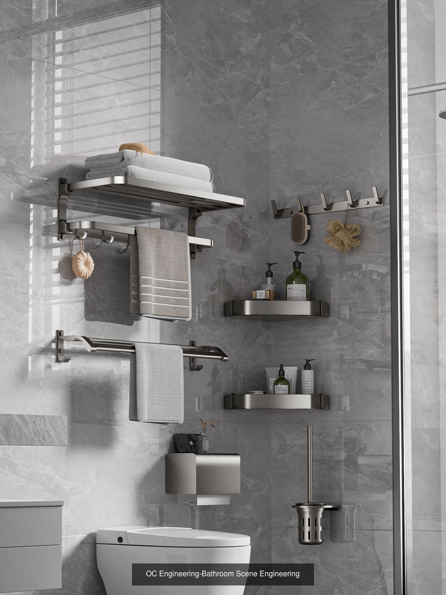 C4D octane render bathroom scene collection _3
