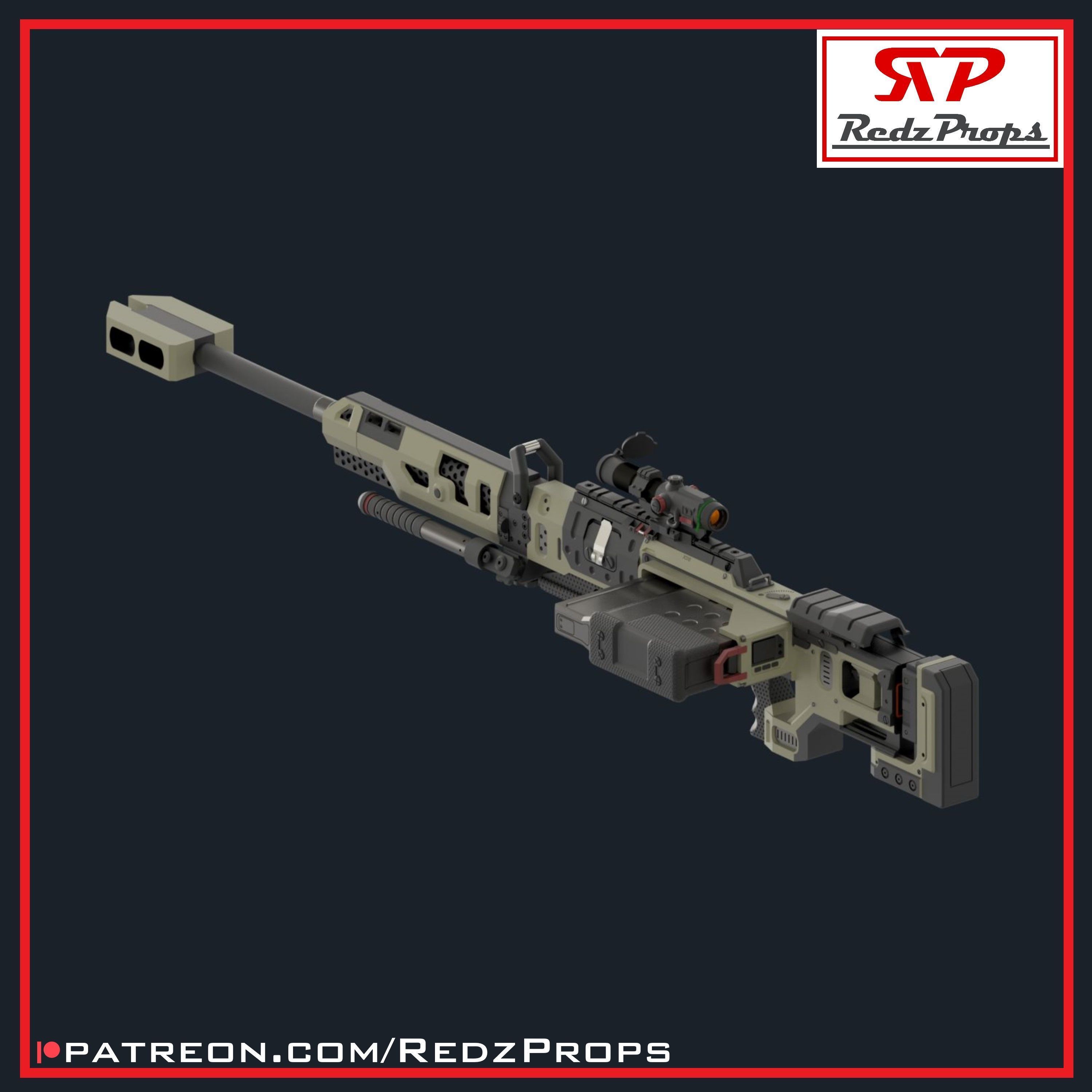 Apex Legends Kraber Cosplay Prop 3D print model_2