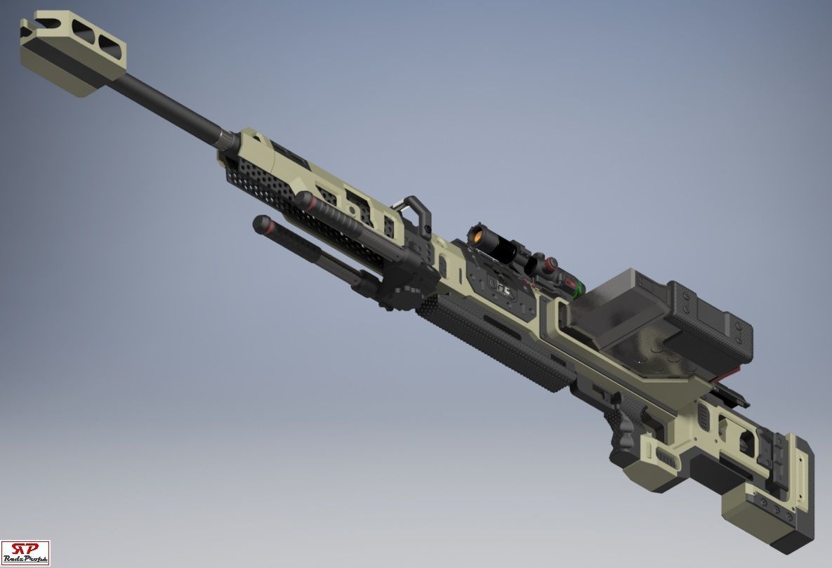 Apex Legends Kraber Cosplay Prop 3D print model_6