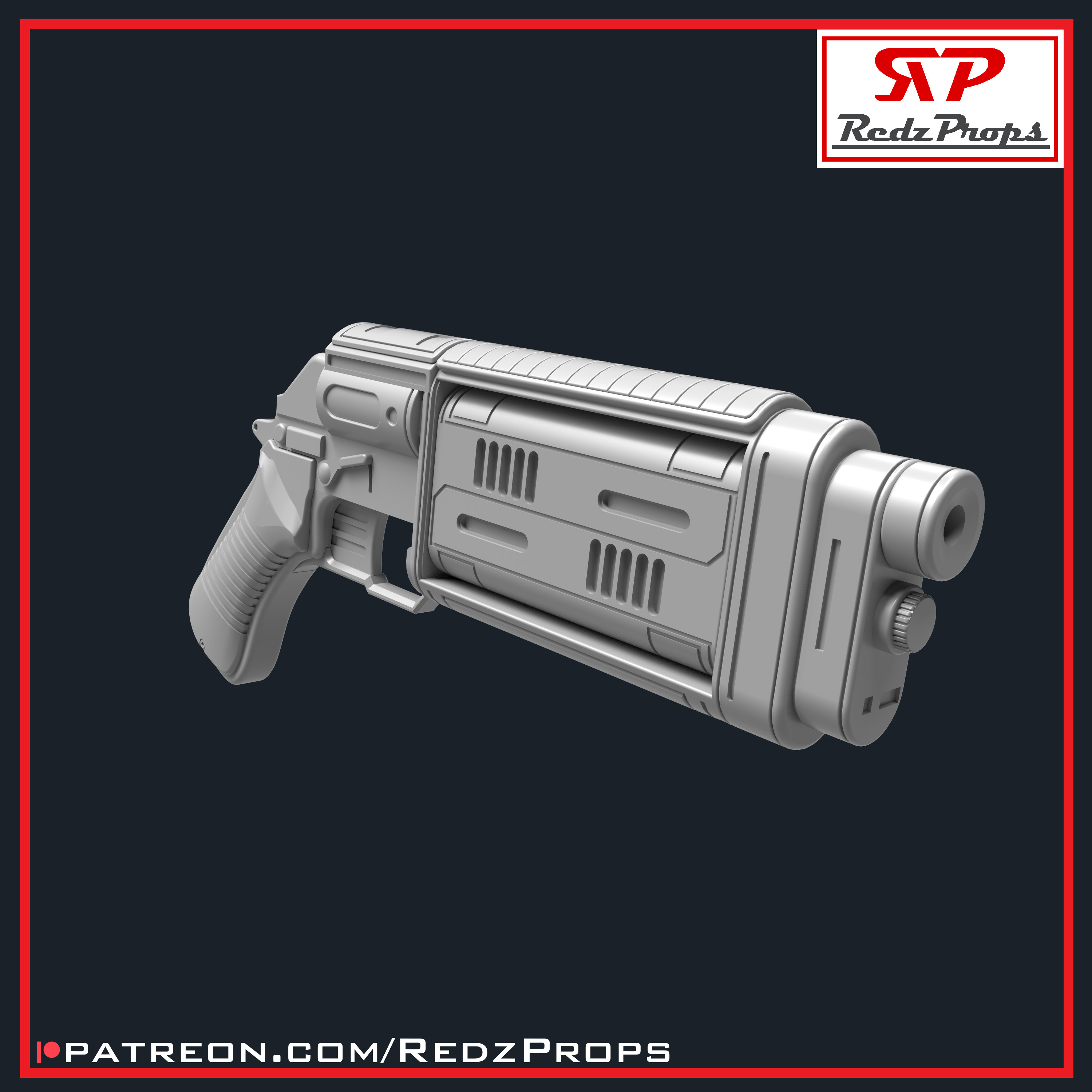 Andor Bryar MW-20 Blaster Cosplay Prop 3D print model_4
