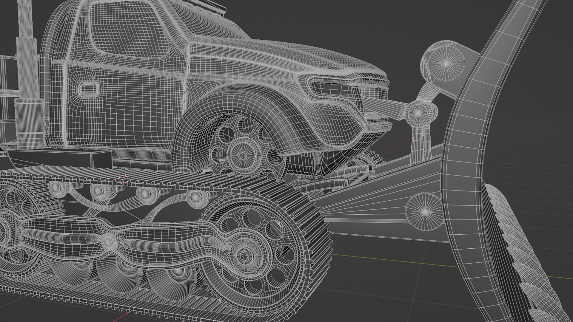 Snow Plow Truck 3D model_18