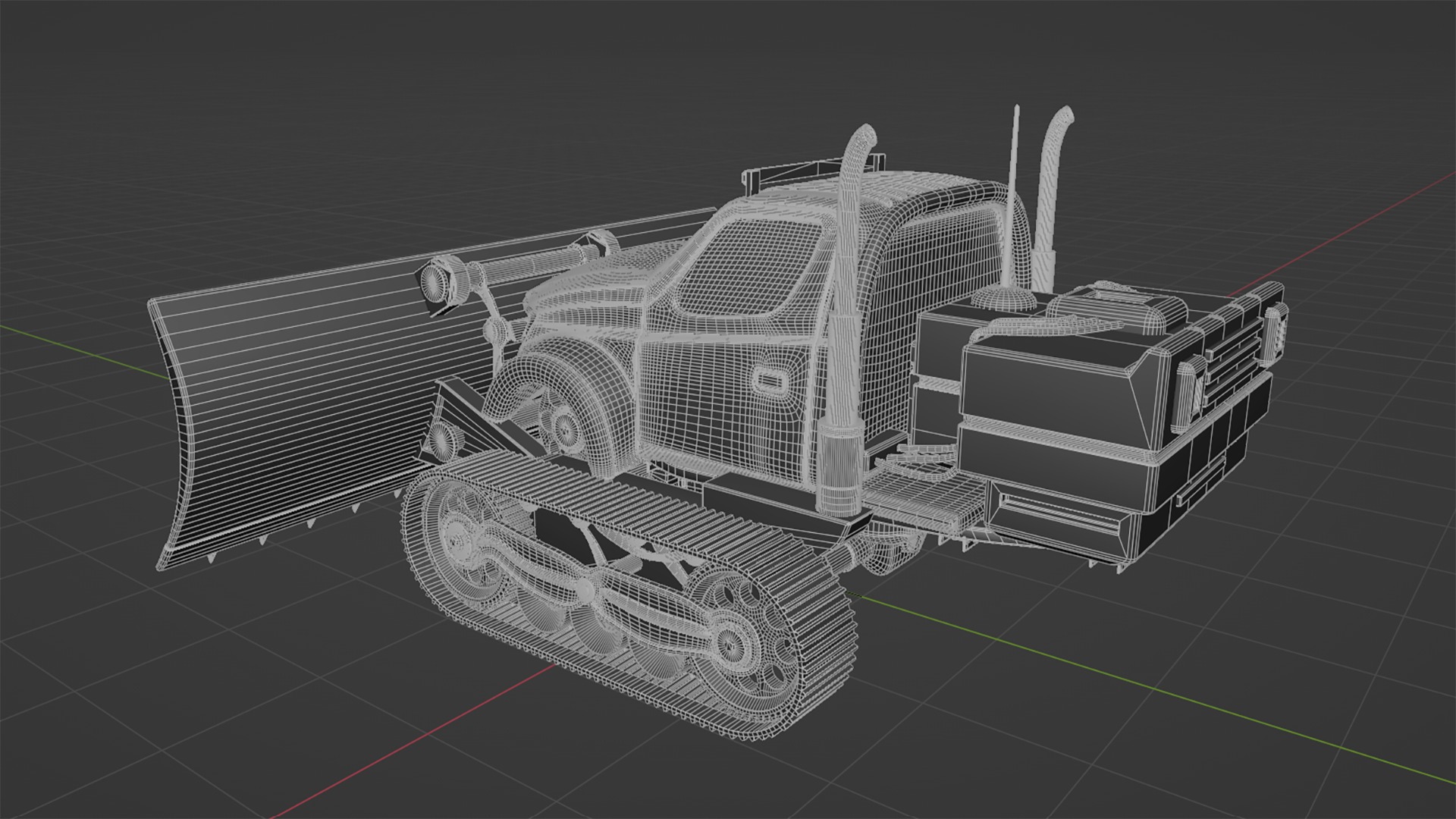 Snow Plow Truck 3D model_16