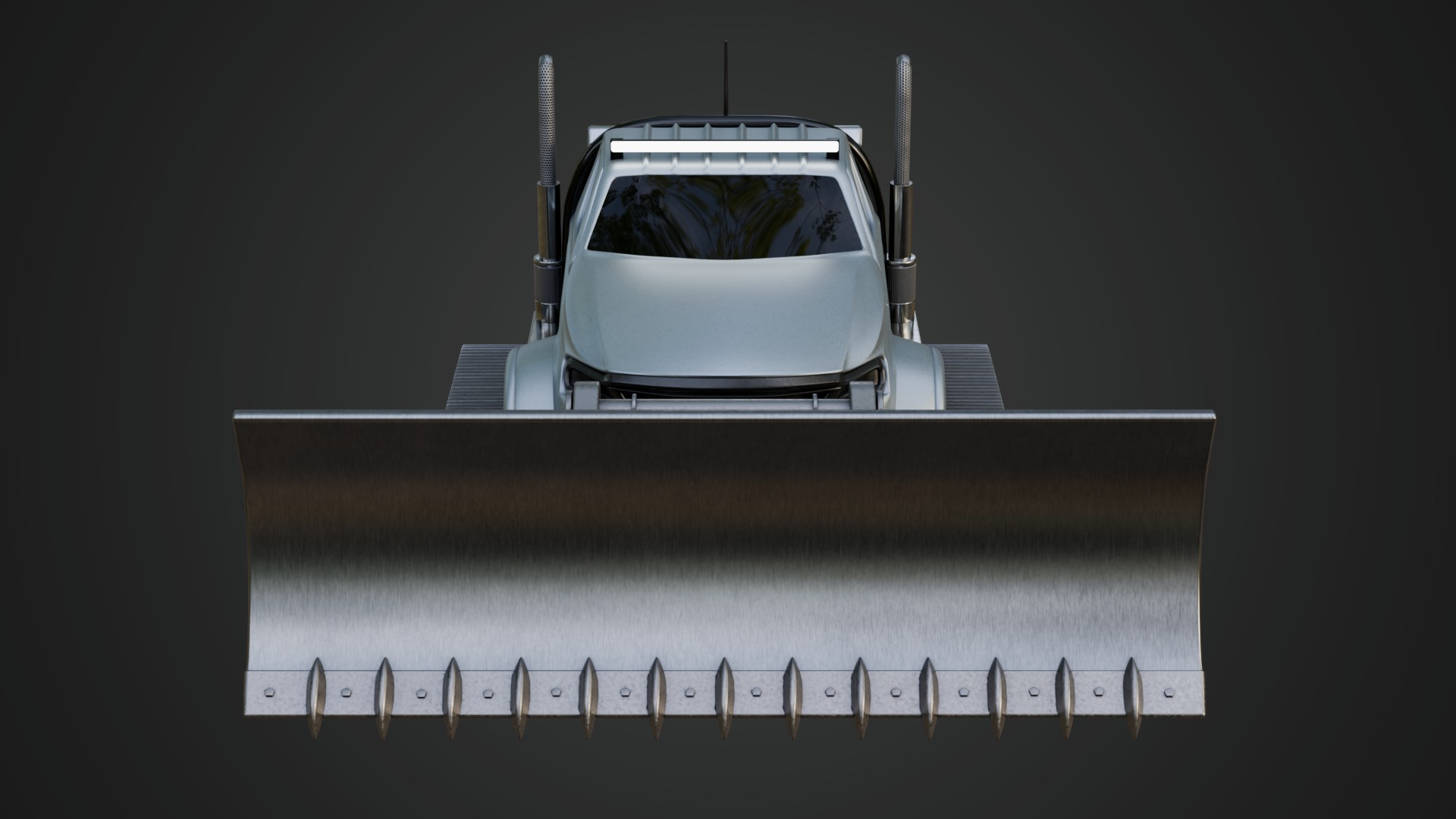 Snow Plow Truck 3D model_3