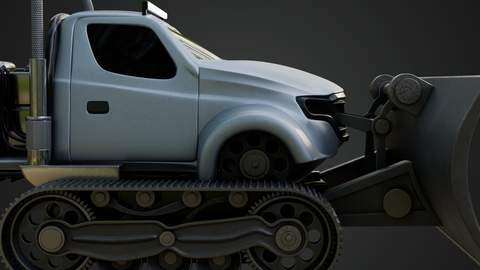 Snow Plow Truck 3D model_8