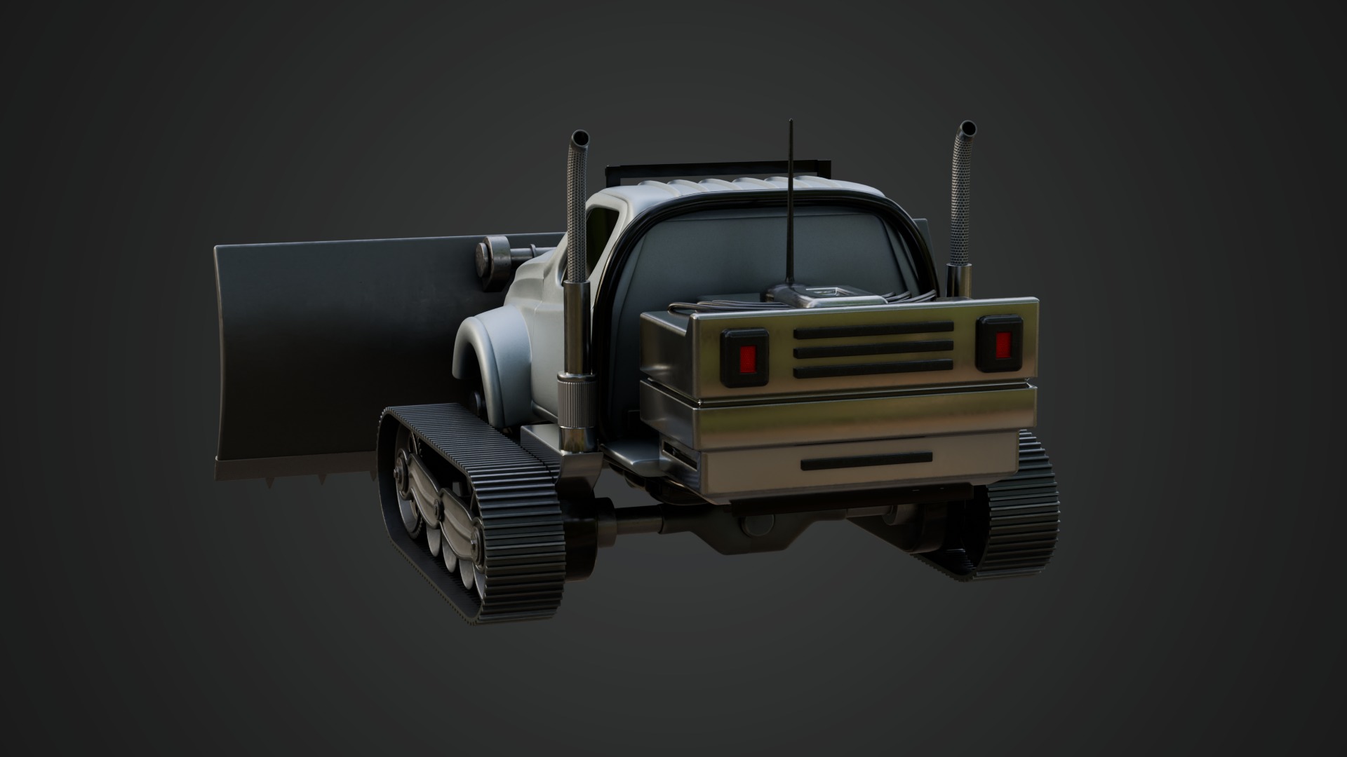 Snow Plow Truck 3D model_5