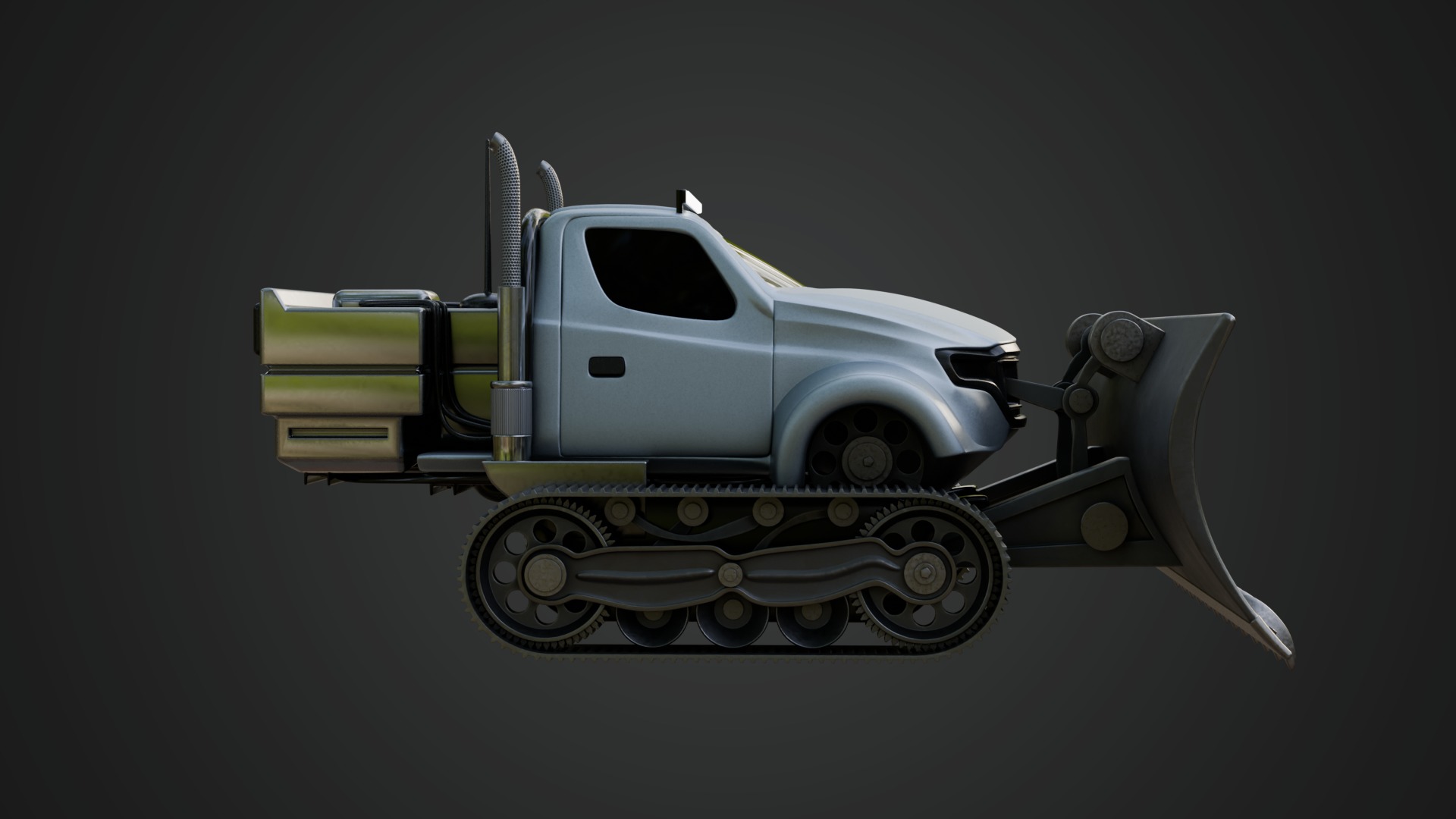 Snow Plow Truck 3D model_12