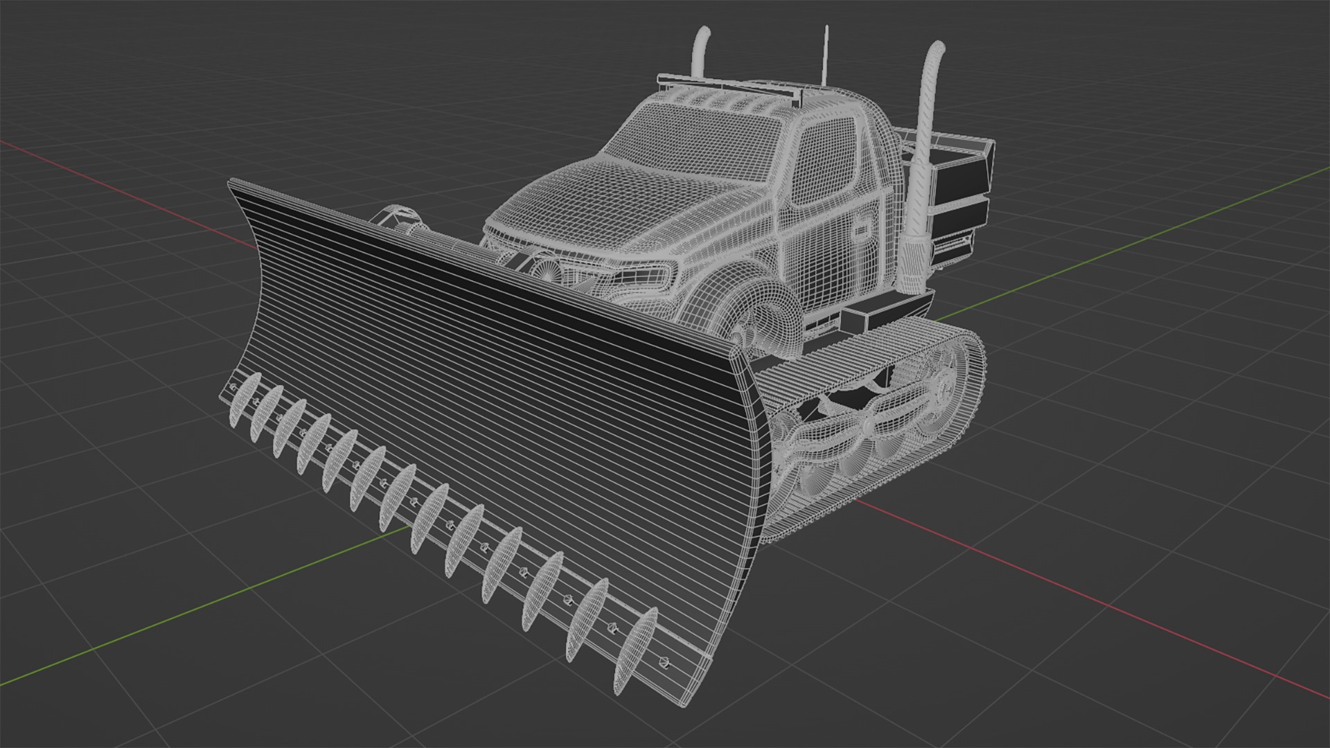 Snow Plow Truck 3D model_15