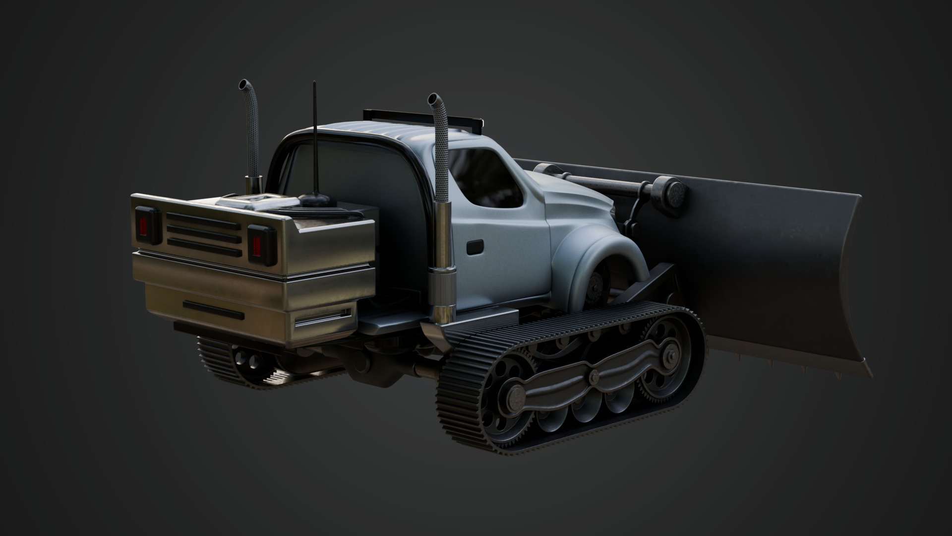 Snow Plow Truck 3D model_6