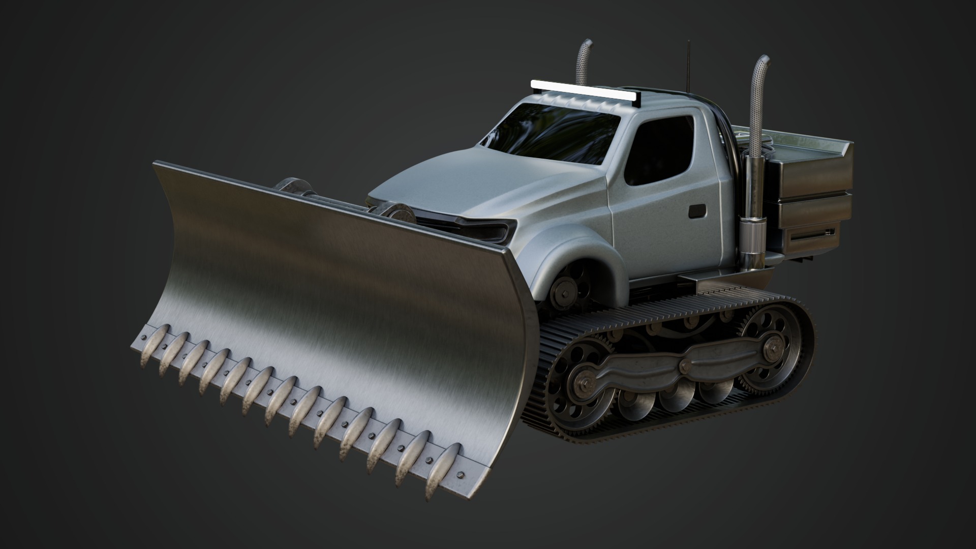 Snow Plow Truck 3D model_1