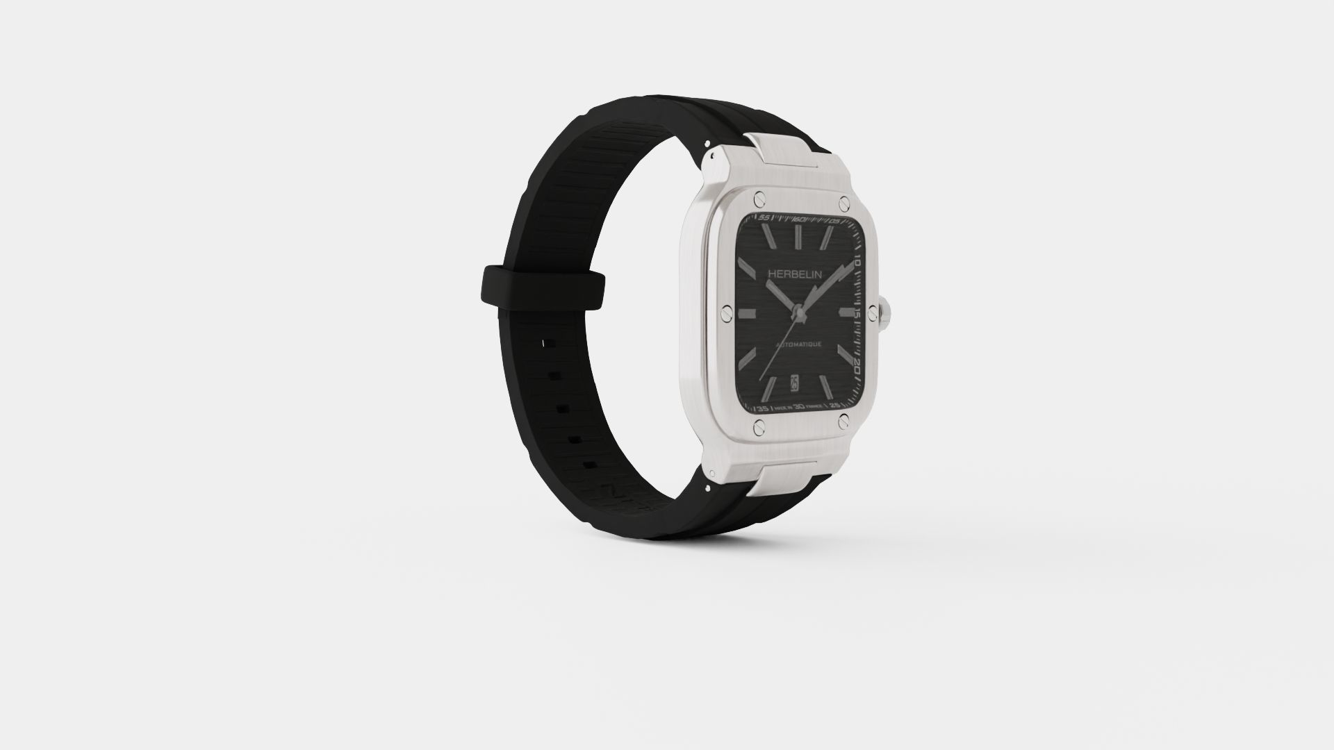 Analog Watch Low-poly 3D model_1