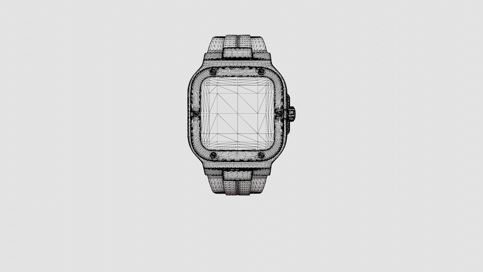 Analog Watch Low-poly 3D model_6