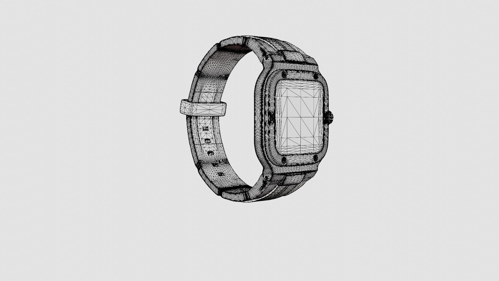 Analog Watch Low-poly 3D model_7