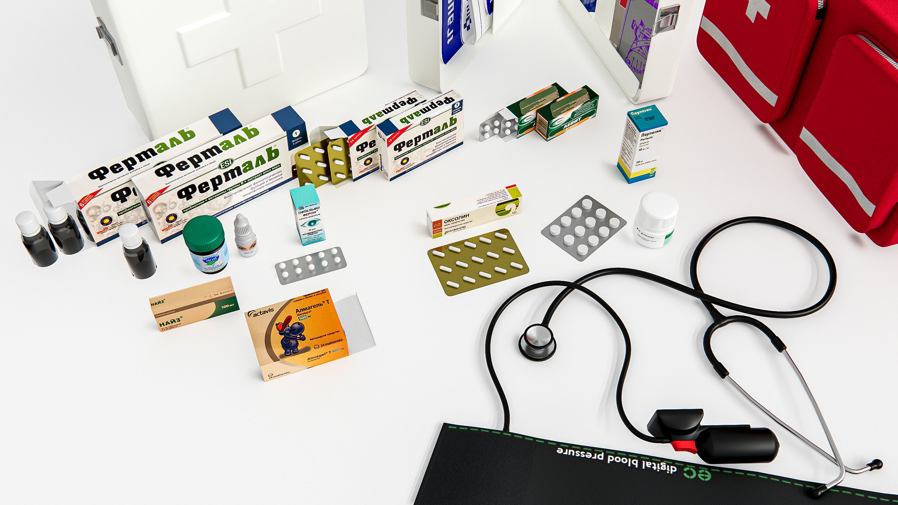 Hospital First Aid Kit 3D model_1