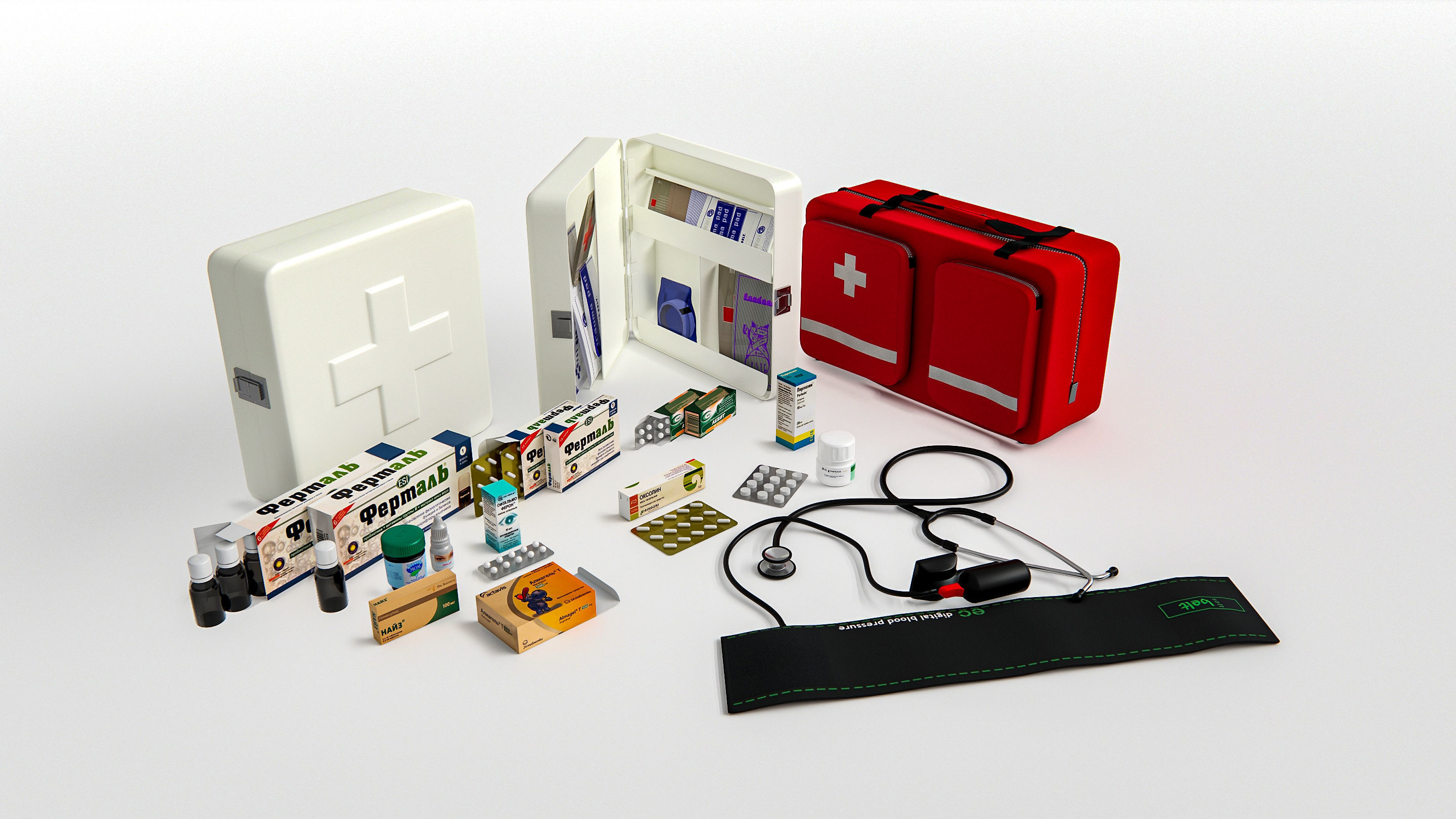 Hospital First Aid Kit 3D model_16