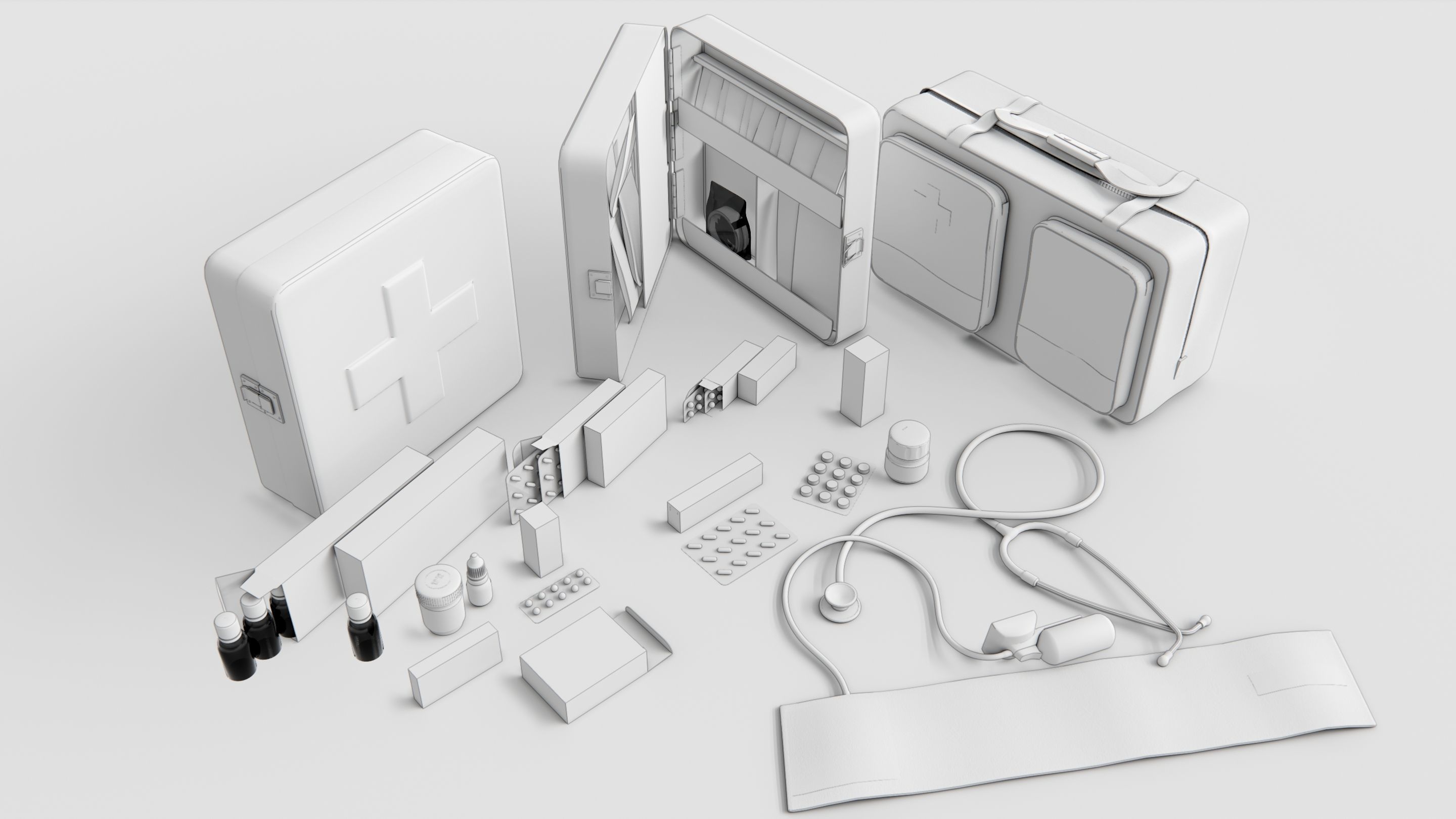 Hospital First Aid Kit 3D model_19