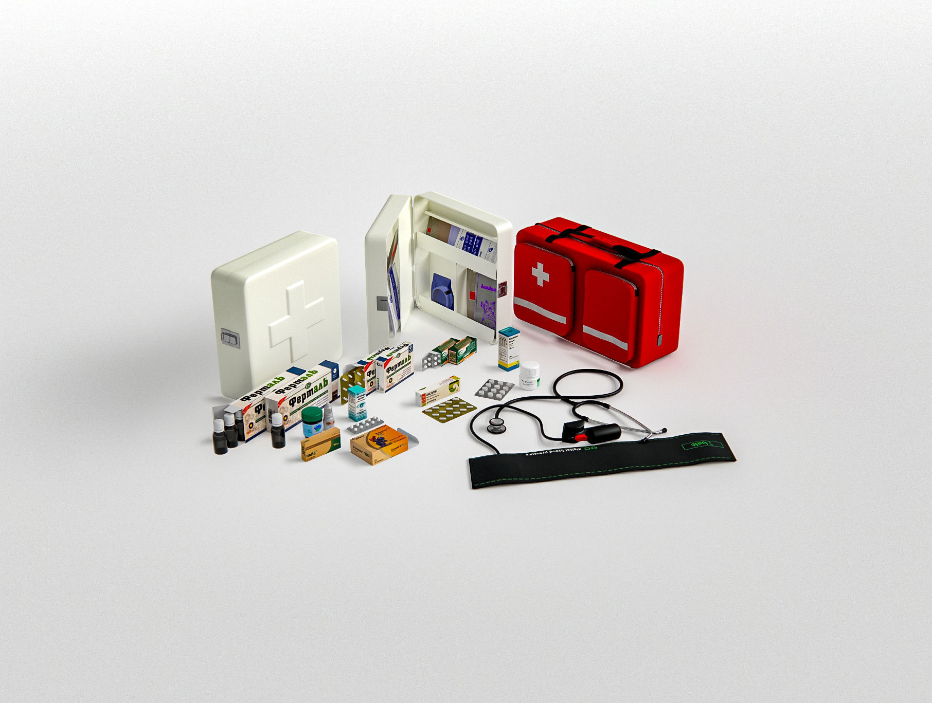Hospital First Aid Kit 3D model_15