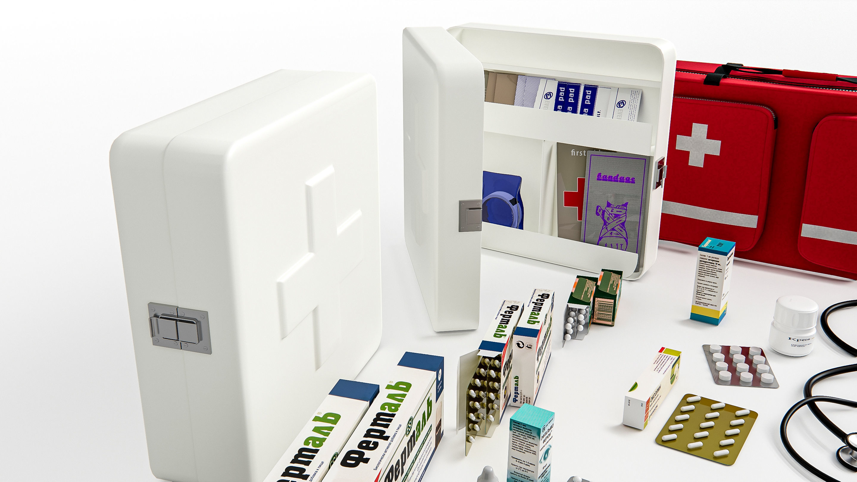 Hospital First Aid Kit 3D model_8