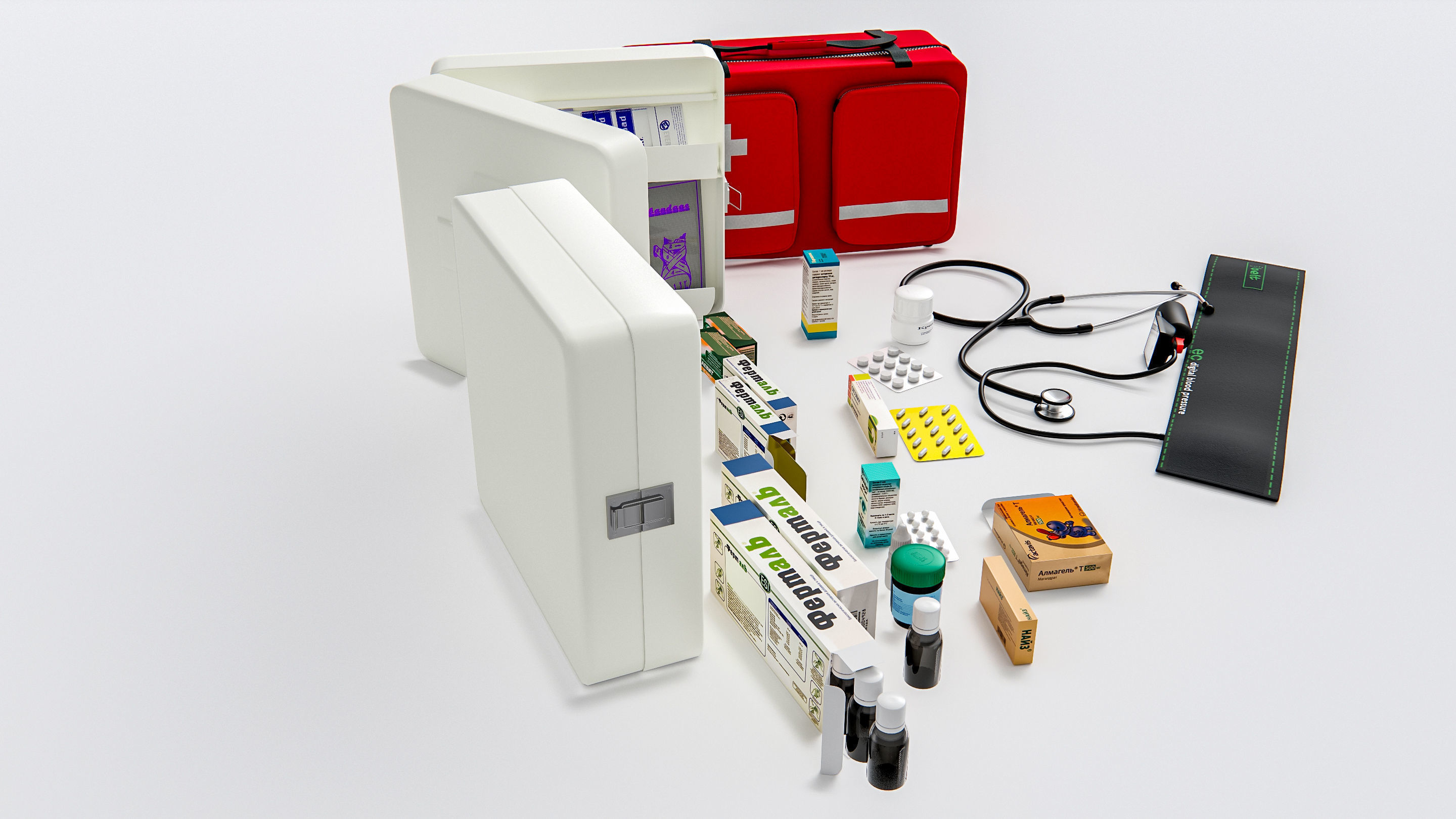 Hospital First Aid Kit 3D model_7