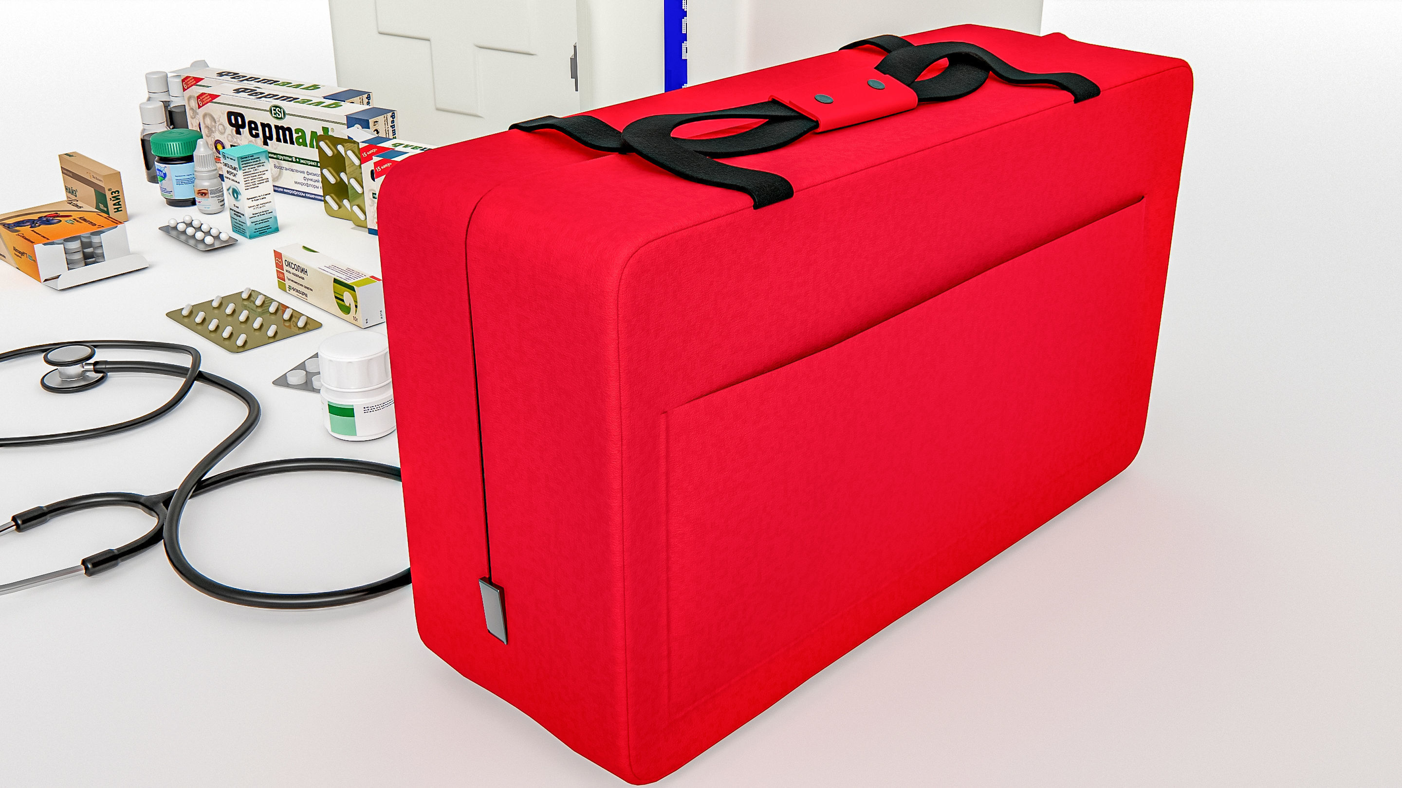 Hospital First Aid Kit 3D model_12