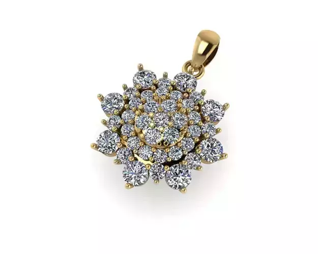 Diamond pentdant 3d render