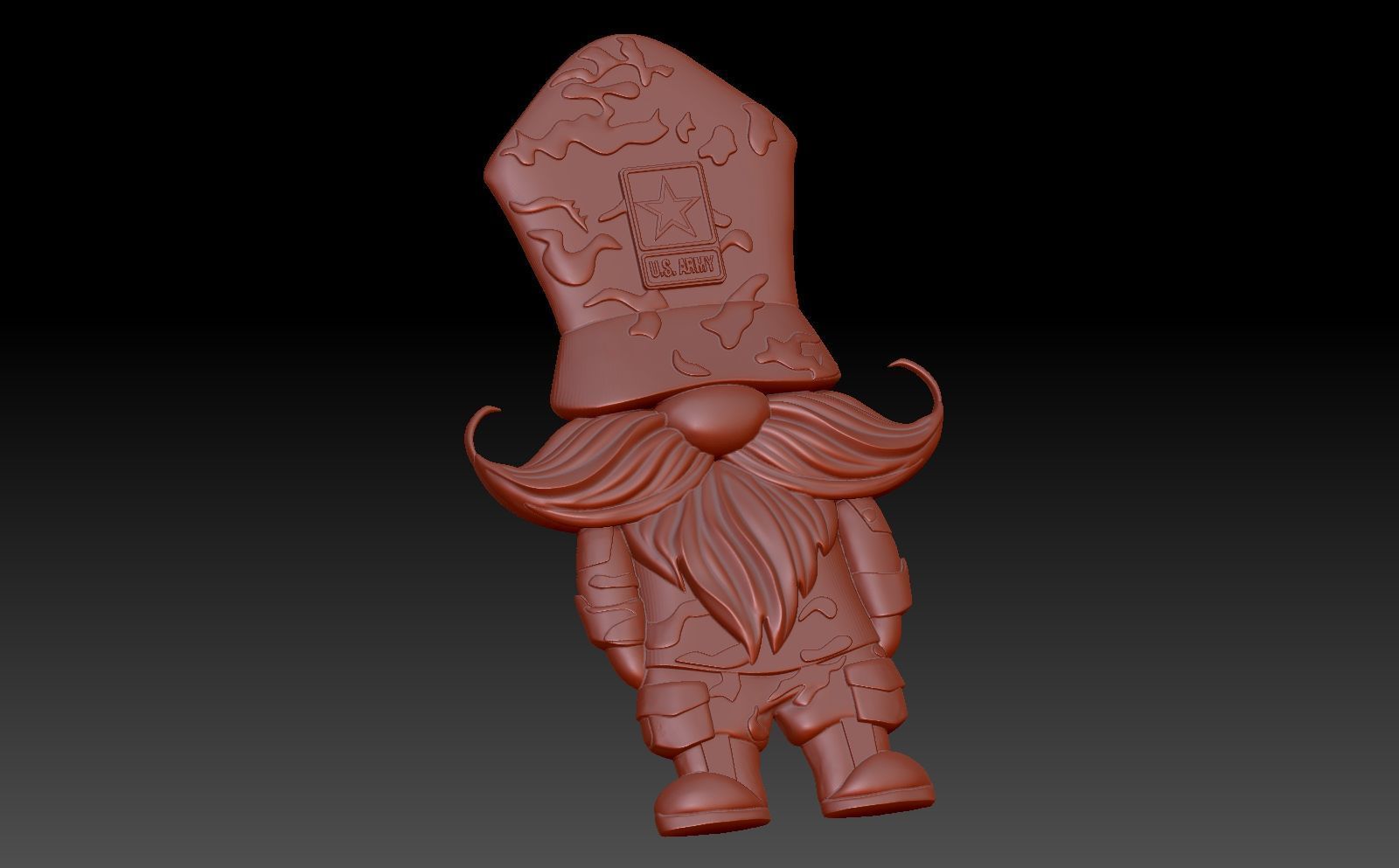 Enano militar 3D print model_3