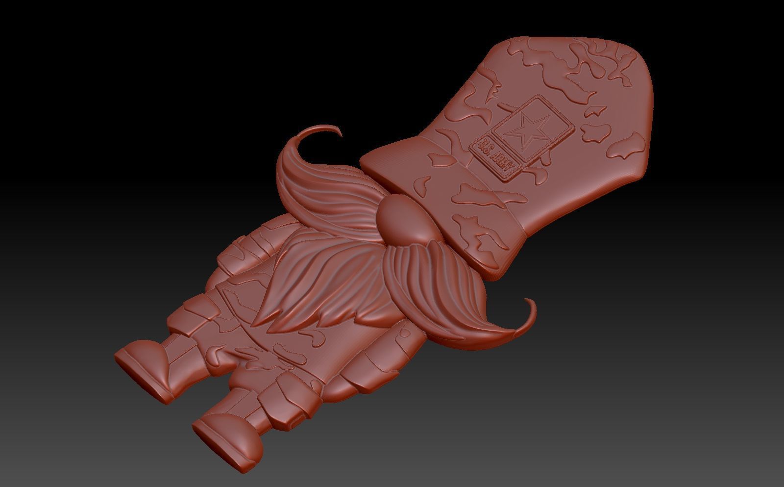 Enano militar 3D print model_4