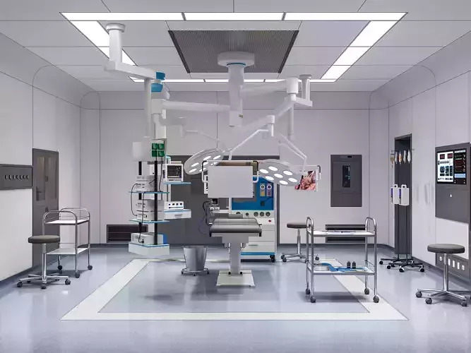 Hospital Laparoscopic operating room  3D model