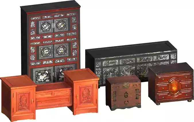 Korea Furniture Pack 02 3D model