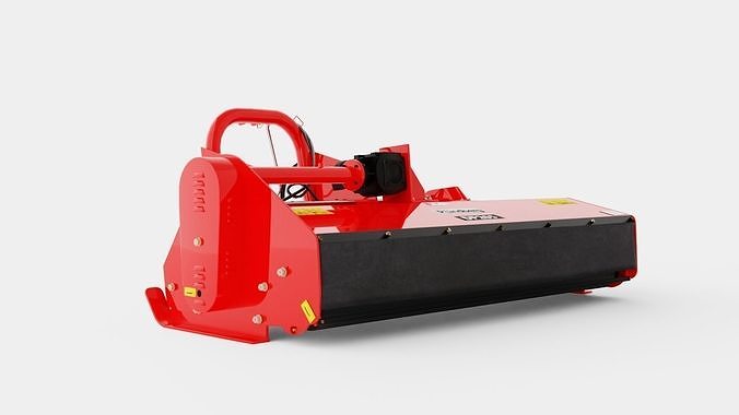 Flail Mower Low-poly 3D model
