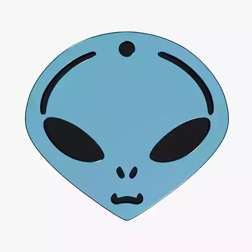 Alien Face Keychain 1