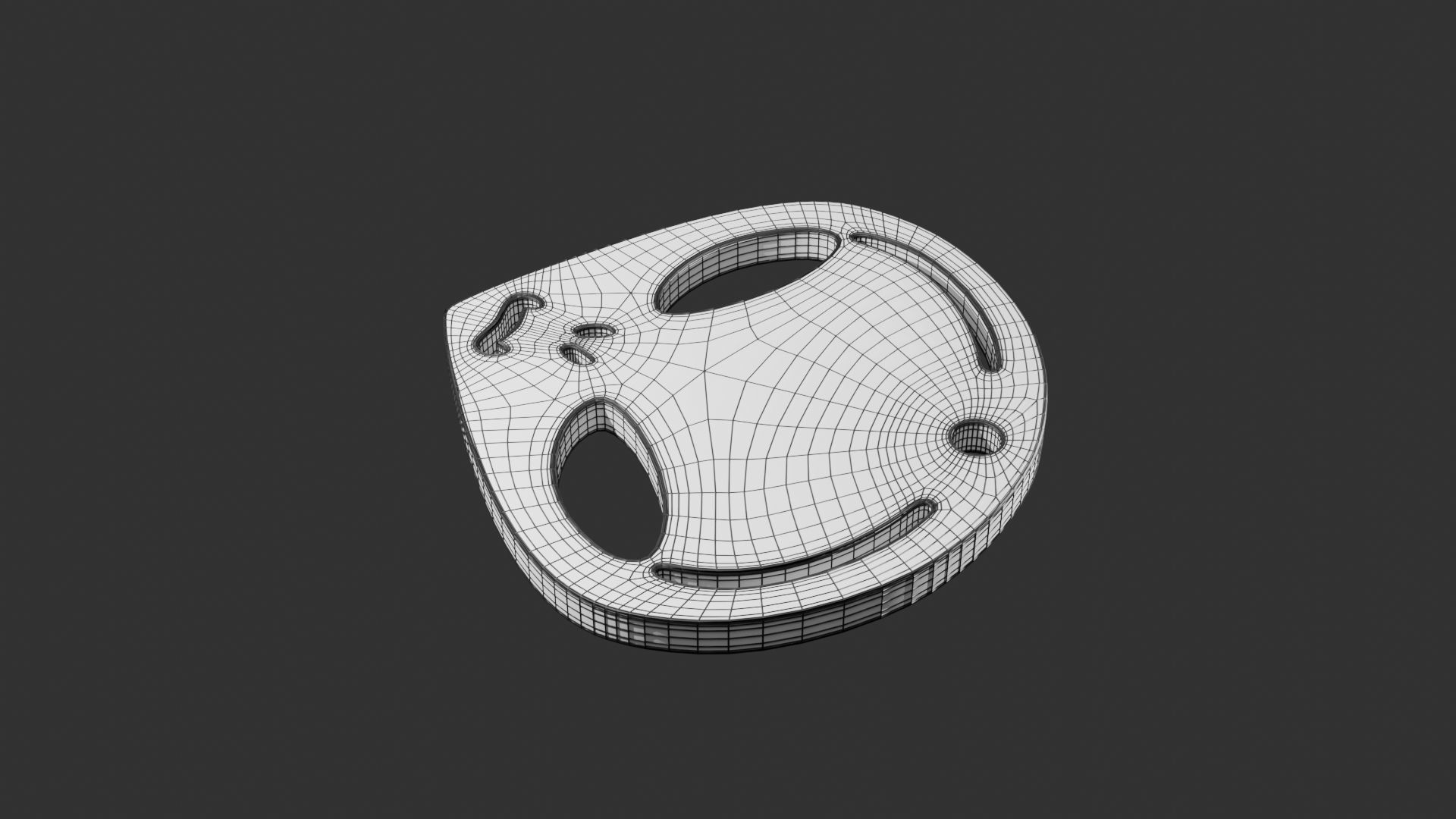 Alien Face Keychain 1 3D print model_8