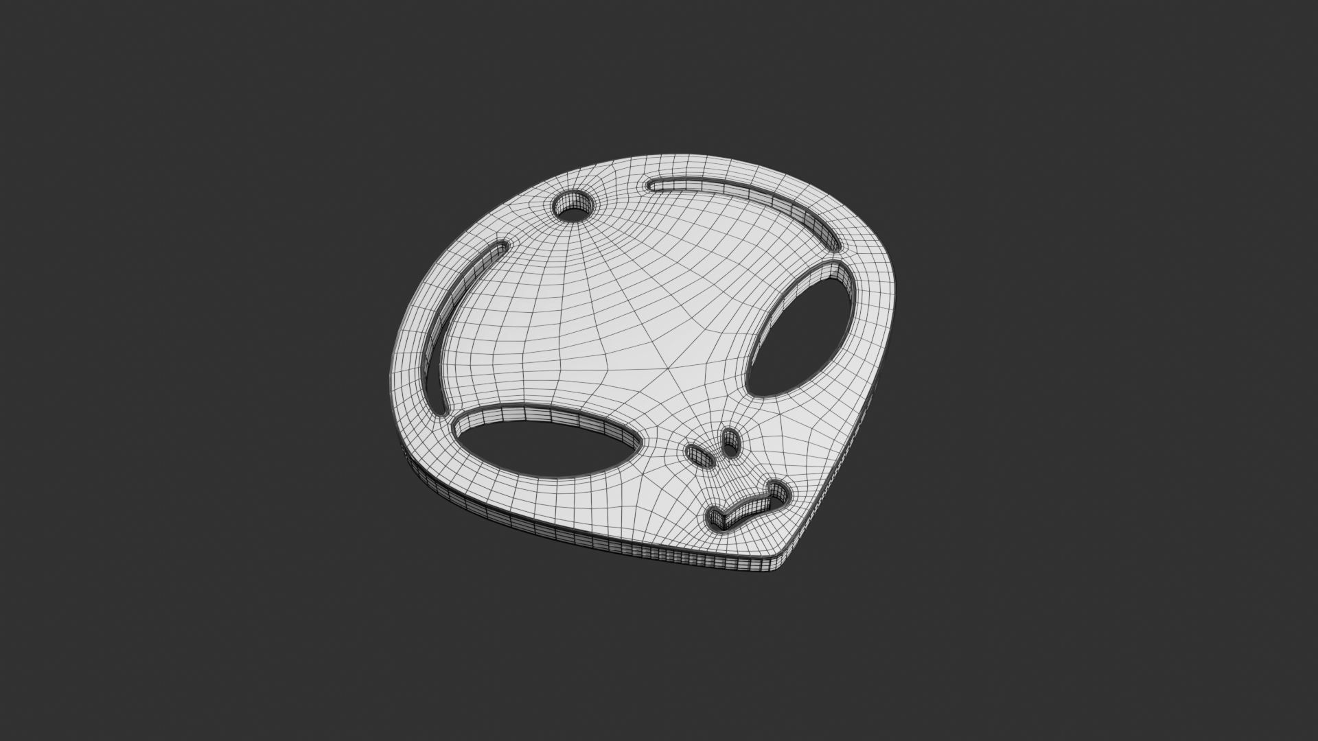 Alien Face Keychain 1 3D print model_6