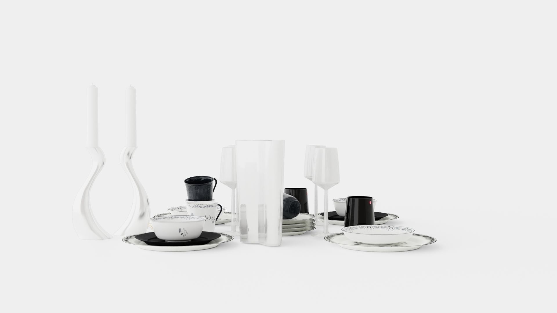 Cutlery Pack Low-poly 3D model_1