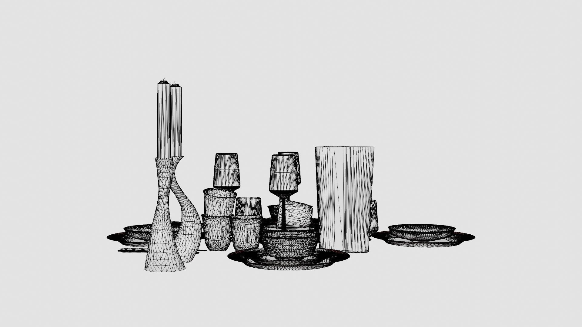 Cutlery Pack Low-poly 3D model_8