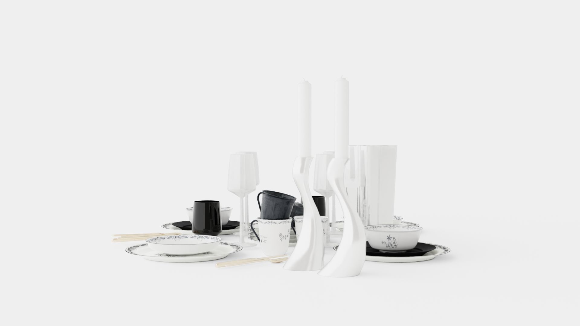 Cutlery Pack Low-poly 3D model_3