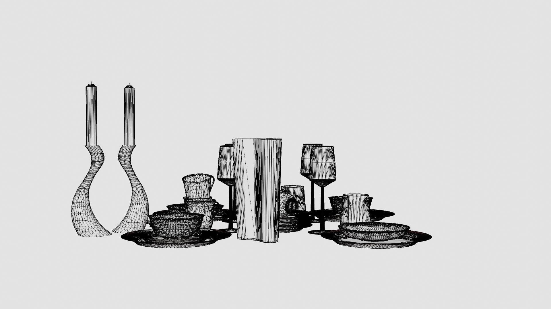 Cutlery Pack Low-poly 3D model_7