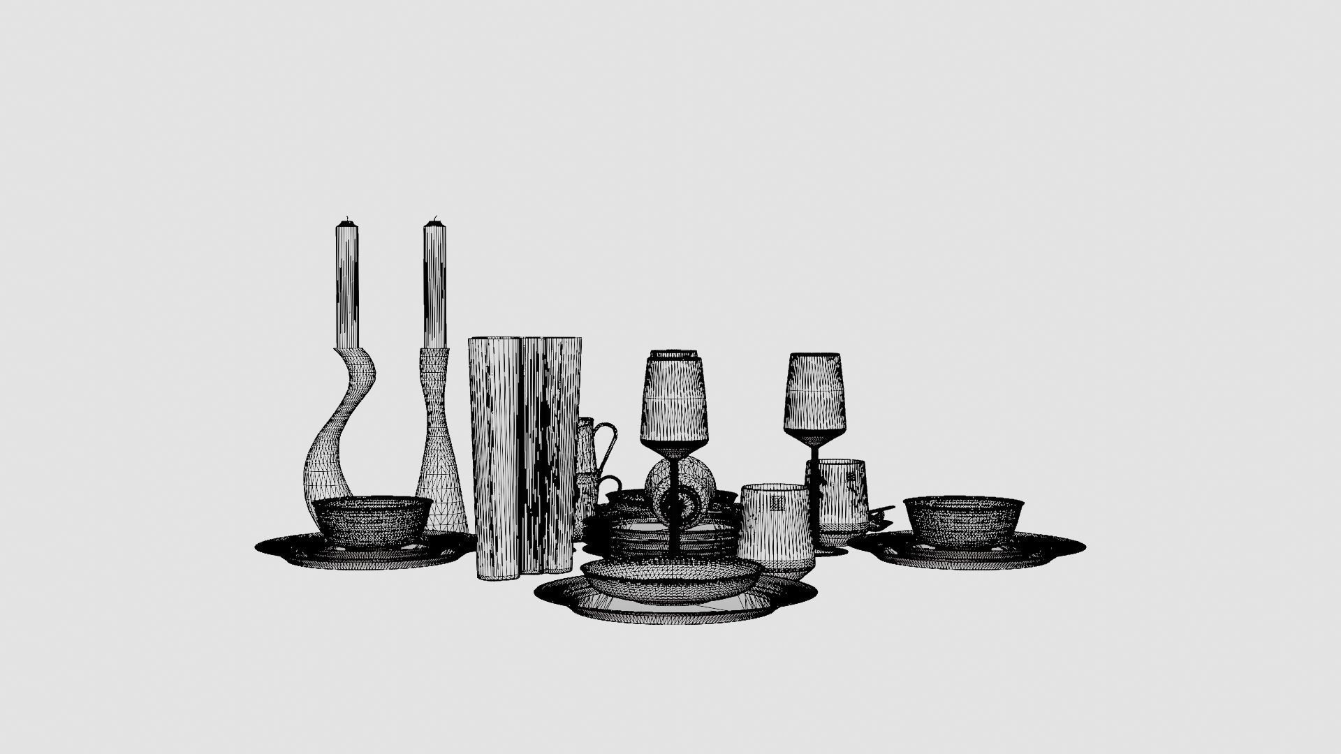 Cutlery Pack Low-poly 3D model_6