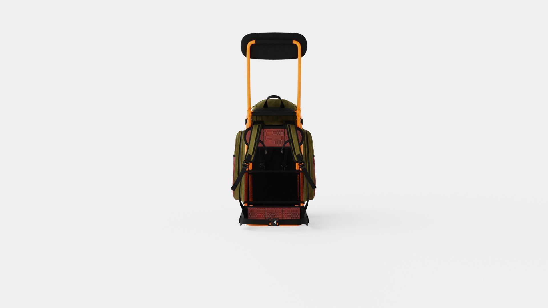 Camping Bag Low-poly 3D model_4