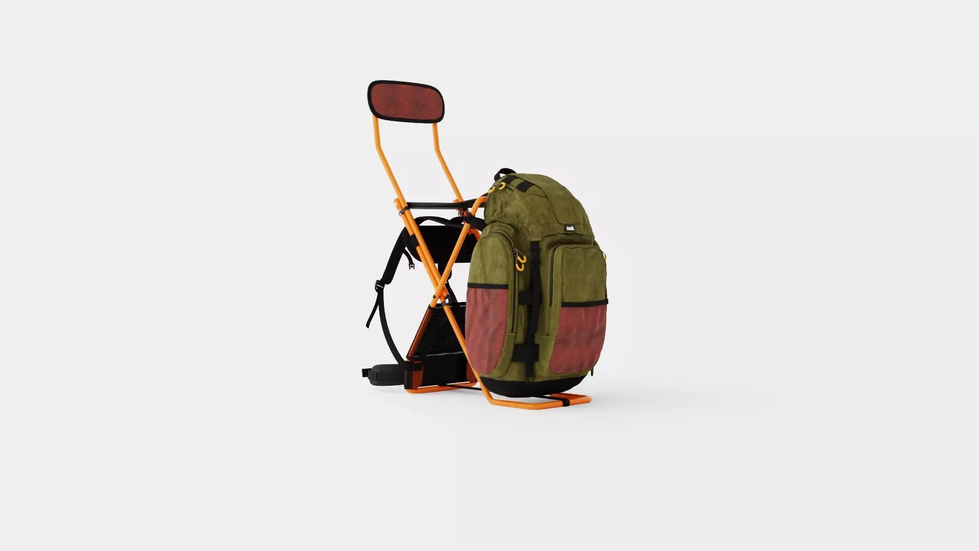 Camping Bag Low-poly 3D model_0