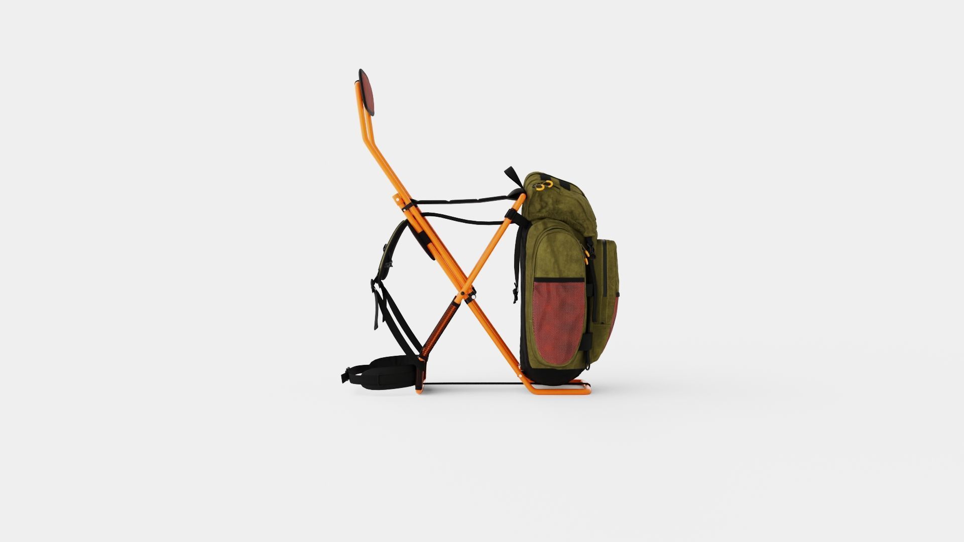 Camping Bag Low-poly 3D model_2