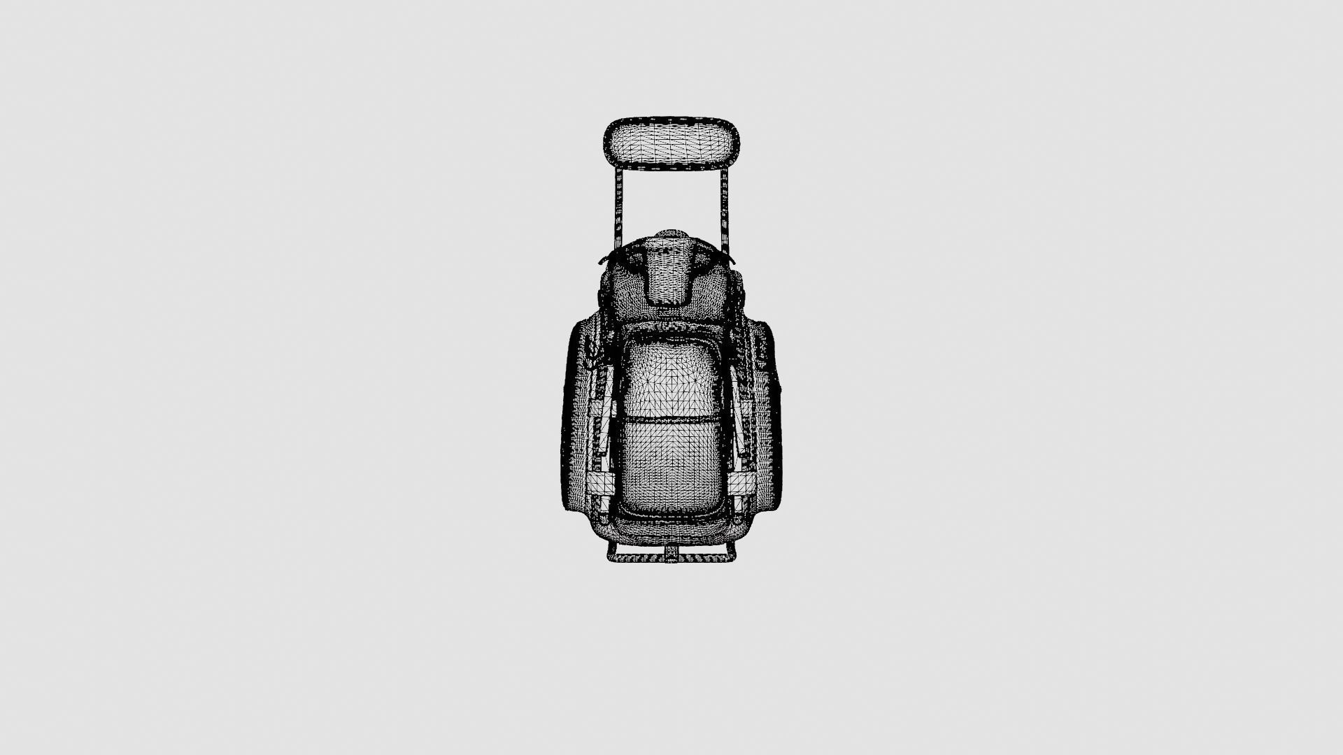 Camping Bag Low-poly 3D model_6