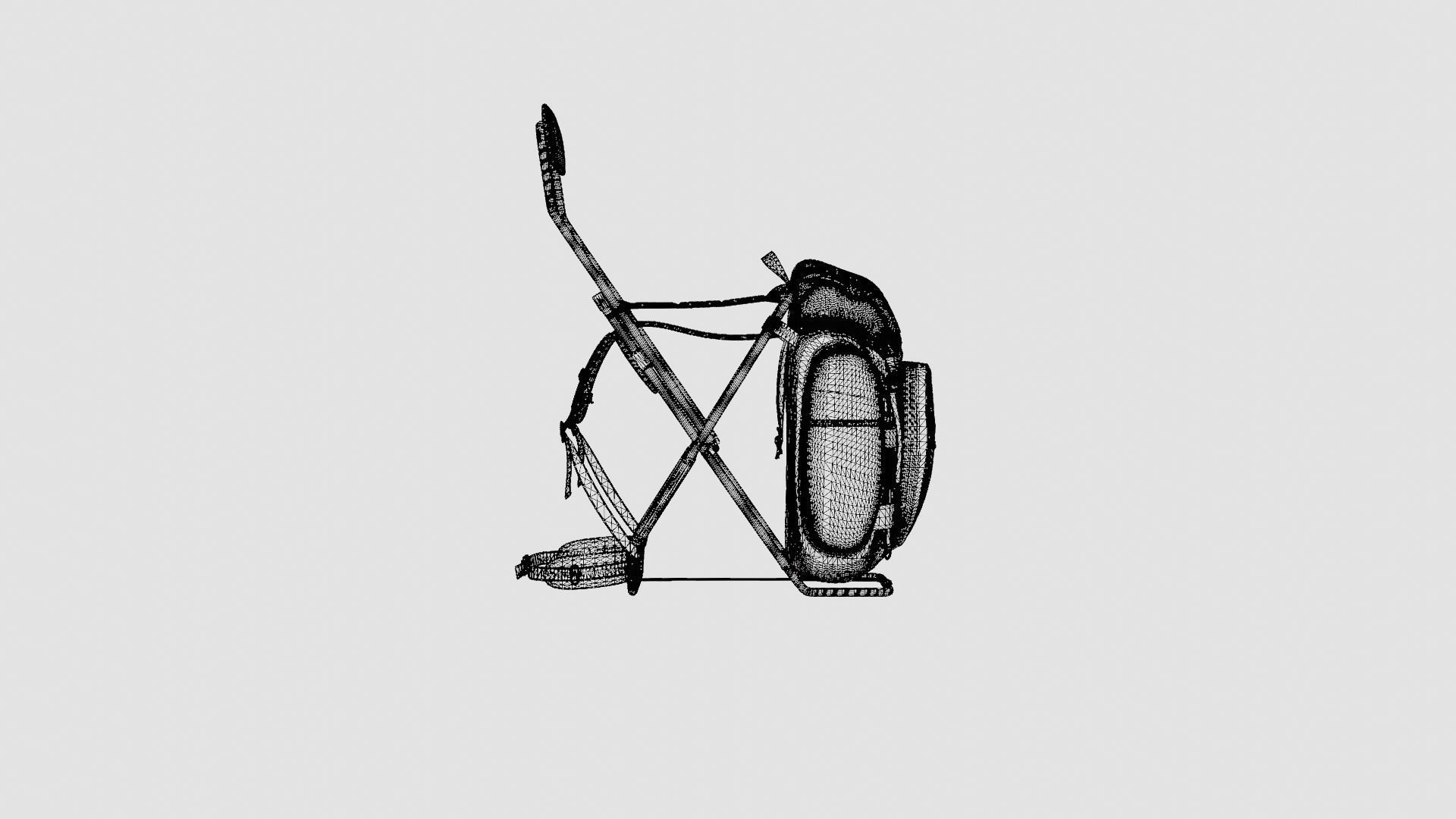 Camping Bag Low-poly 3D model_8