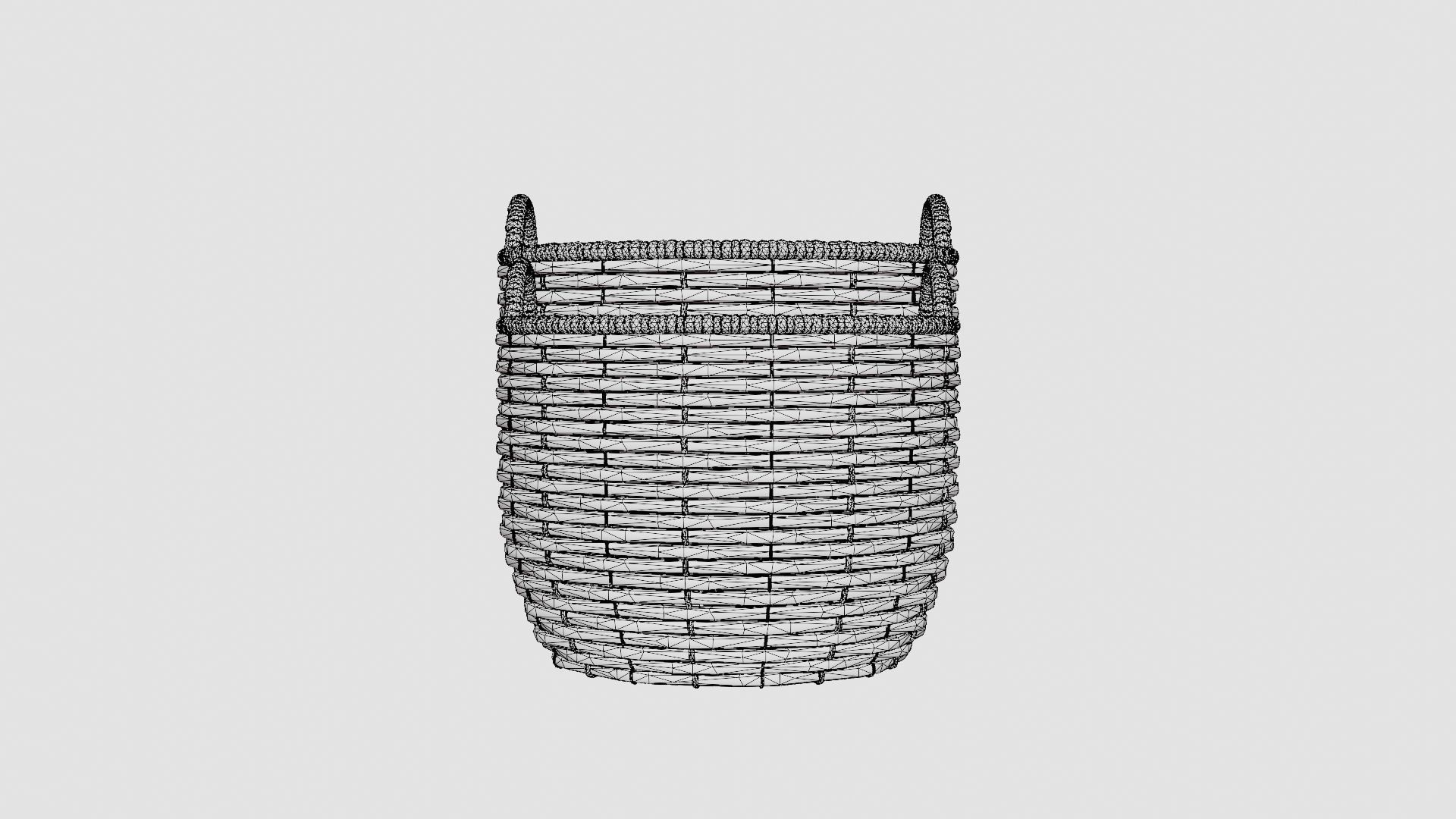Basket Low-poly 3D model_8