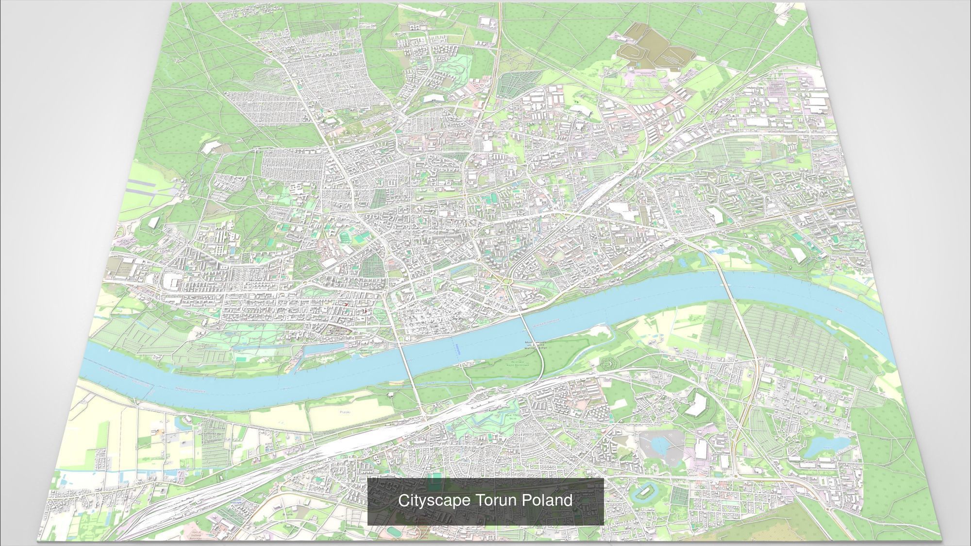 Collection of 5 models City Lake Volcano Island Race track _10