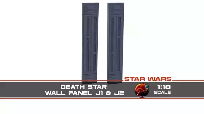 Death Star Wall Panel - J - 1-18 scale Kenner Hasbro Free 3D print model