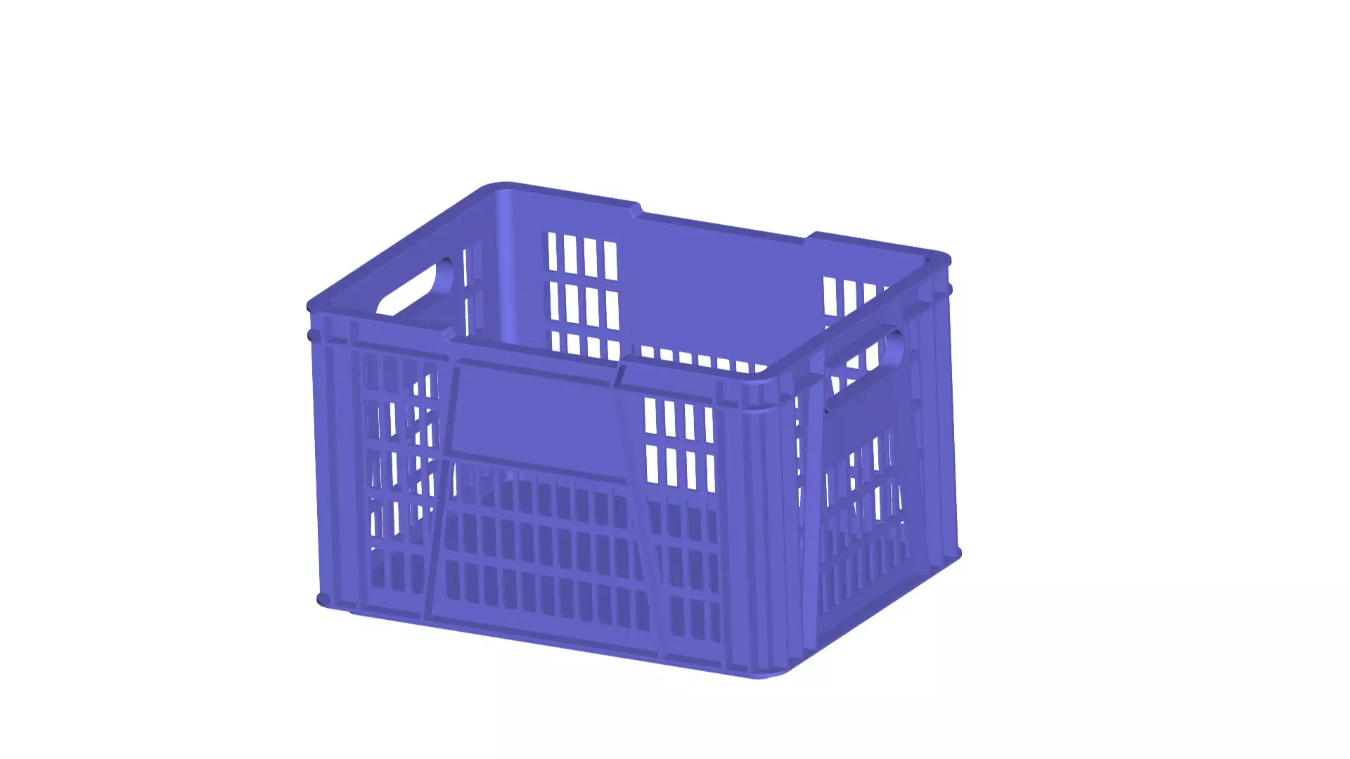 Basket - Plastic Fruit Box - Basket - Plastic Box 3D print model_0