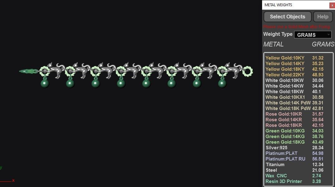 The cat bracelet 3D print model_3