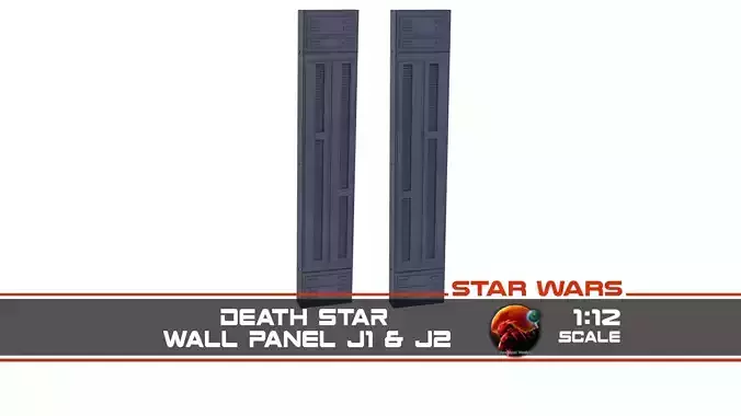 Death Star Wall Panel - J - 1-12 scale Blackseries  Free 3D print model