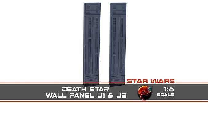 Death Star Wall Panel - J - 1-6 scale Hottoys Free 3D print model