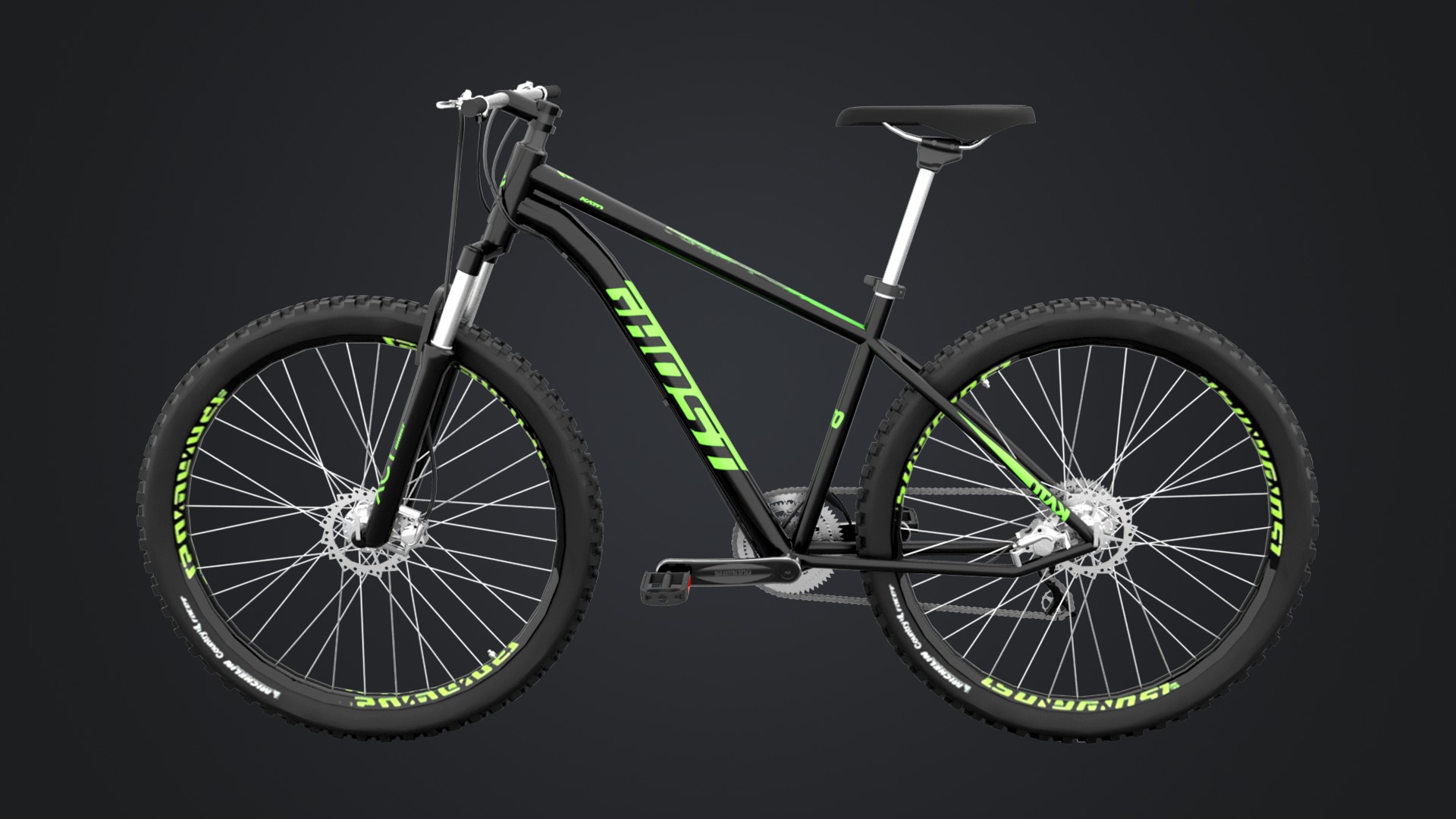 Mountain Bike Low-poly 3D model_2